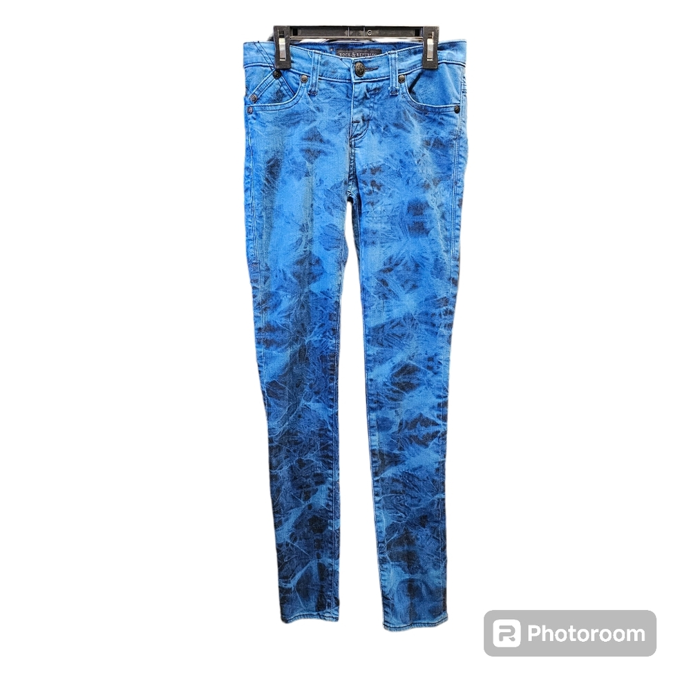 *RARE* Rock & Republic Cobalt Blue with Black Wash* size 0